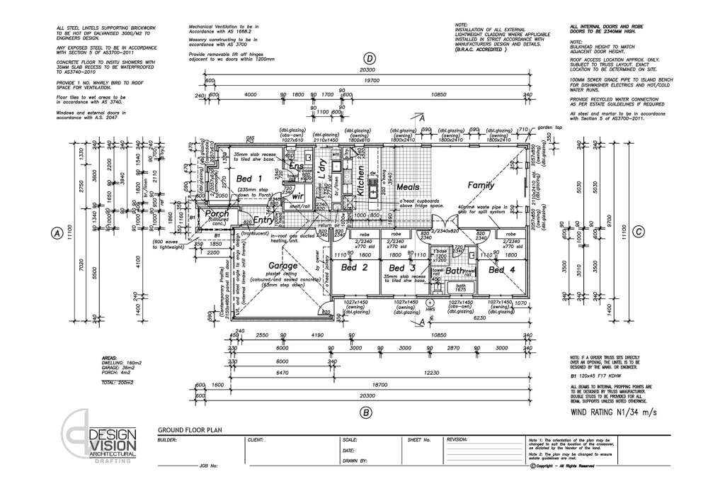 residential blueprint standard notes residential blueprint standard notes